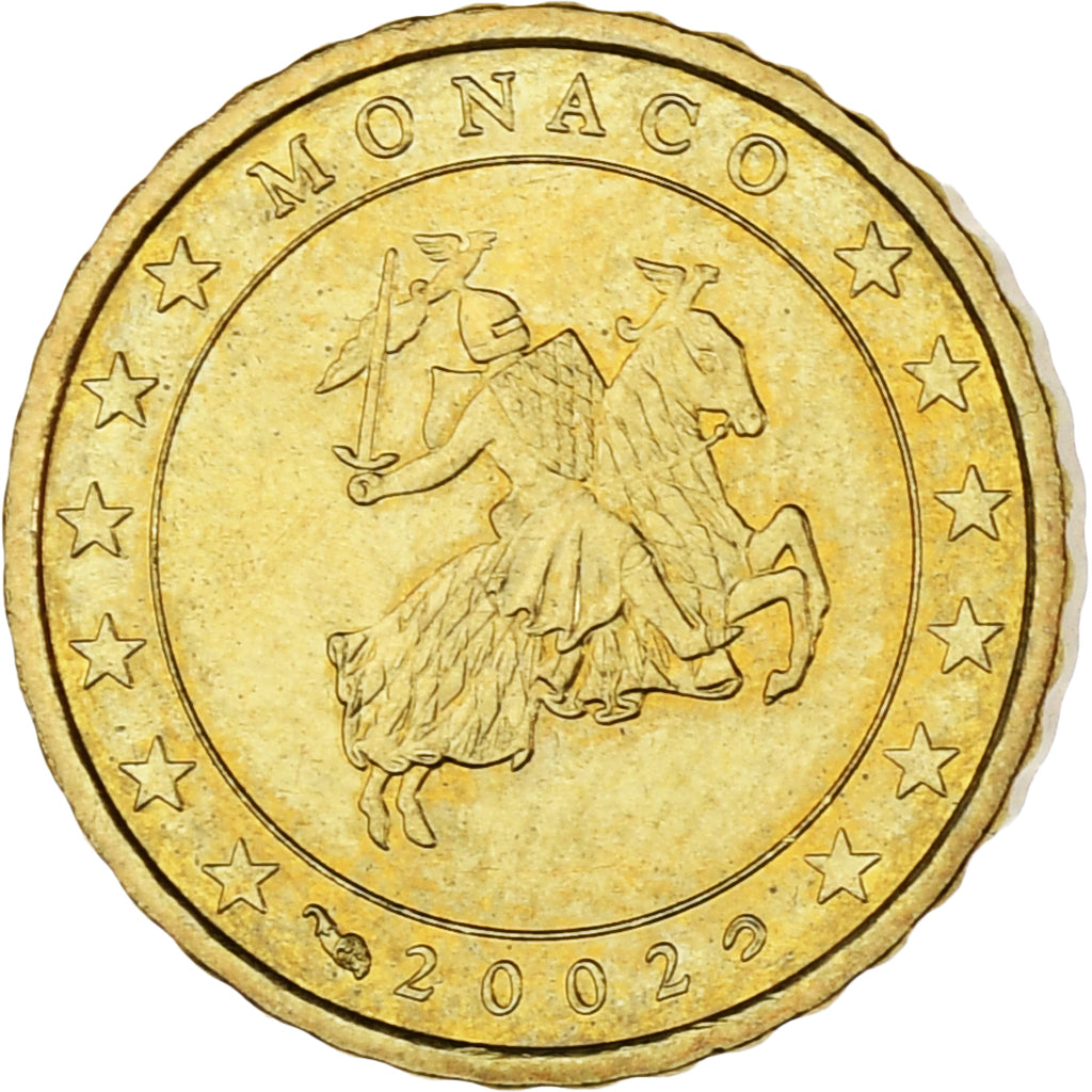 Monaco, Rainier III, 10 Euro Cent, 2002, Paris, SPL-, Ottone, Gadoury:MC175