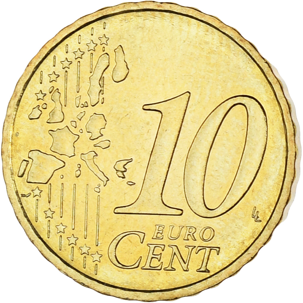 Monaco, Rainier III, 10 Euro Cent, 2002, Paris, SPL-, Ottone, Gadoury:MC175