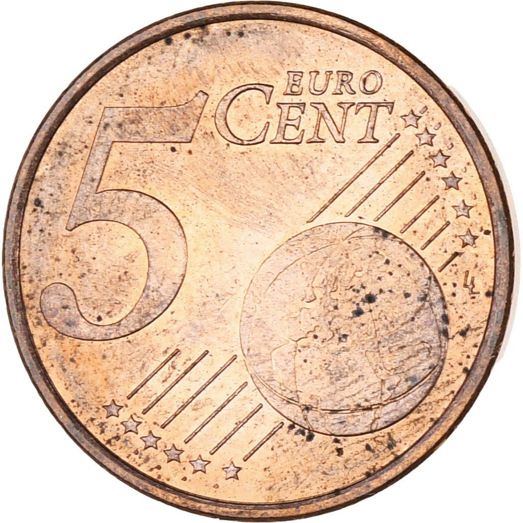 Monaco, Rainier III, 5 Euro Cent, 2001, Paris, AU(55-58), Copper Plated Steel