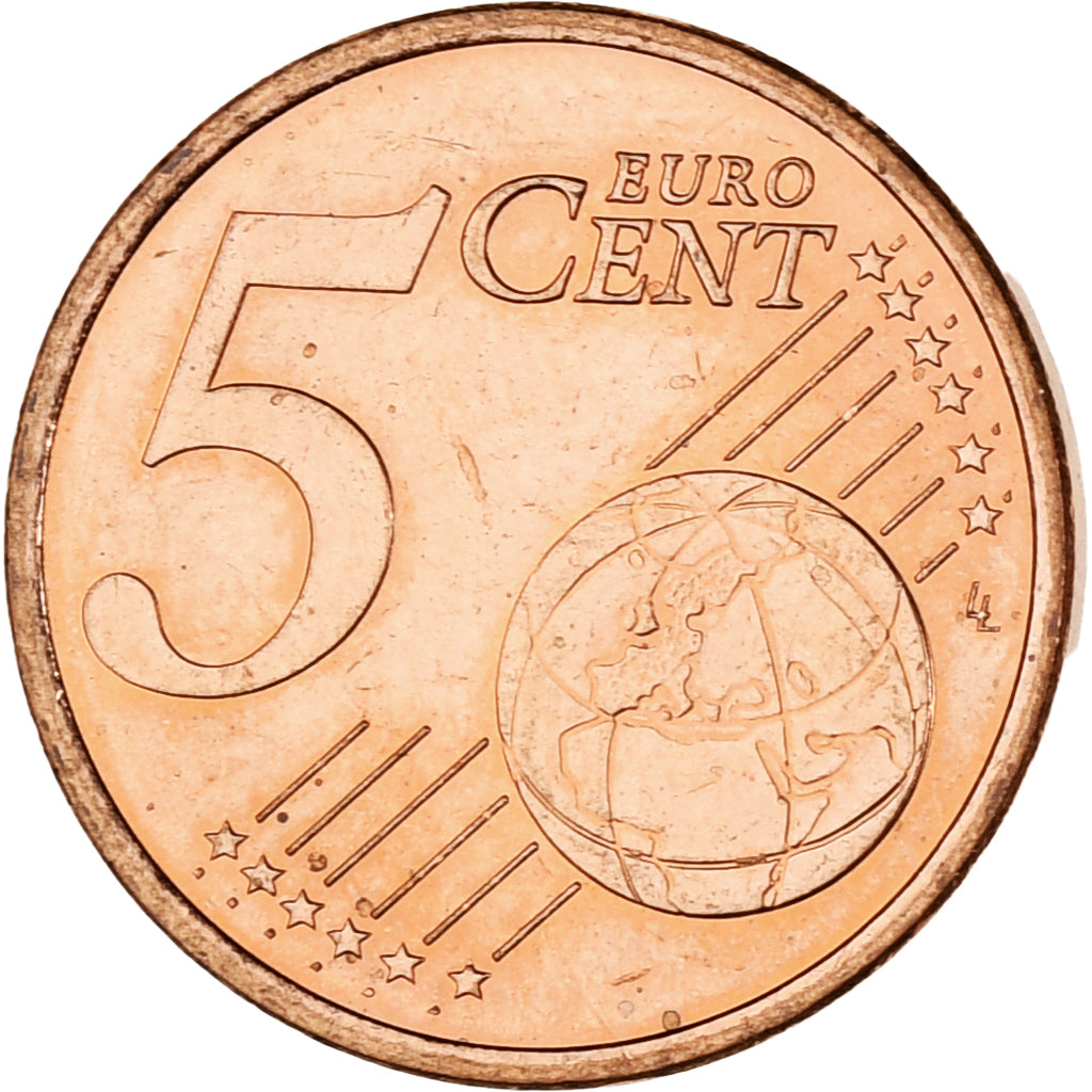 Monaco, Rainier III, 5 Euro Cent, 2001, Paris, SPL, Acciaio placcato rame