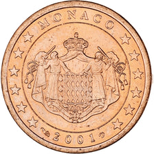 Monaco, Rainier III, 5 Euro Cent, 2001, Paris, SPL, Cuivre plaqué acier