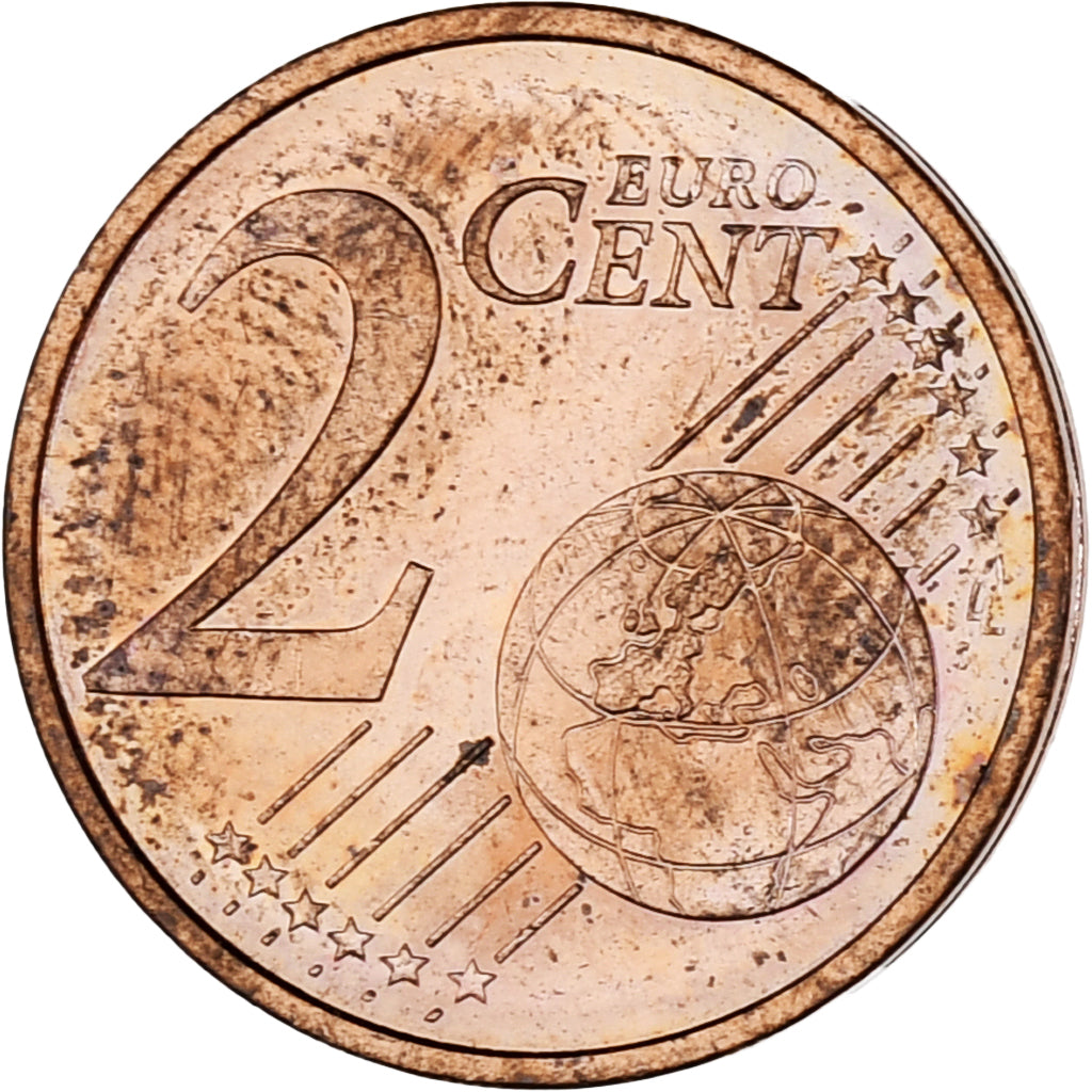 Monaco, Rainier III, 2 Euro Cent, 2001, Paris, SPL-, Acciaio placcato rame