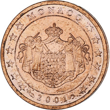 Monaco, Rainier III, 2 Euro Cent, 2001, Paris, AU(55-58), Copper Plated Steel
