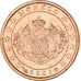 Monaco, Rainier III, Euro Cent, 2001, Paris, AU(55-58), Copper Plated Steel