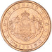 Monaco, Rainier III, Euro Cent, 2001, Paris, AU(55-58), Copper Plated Steel