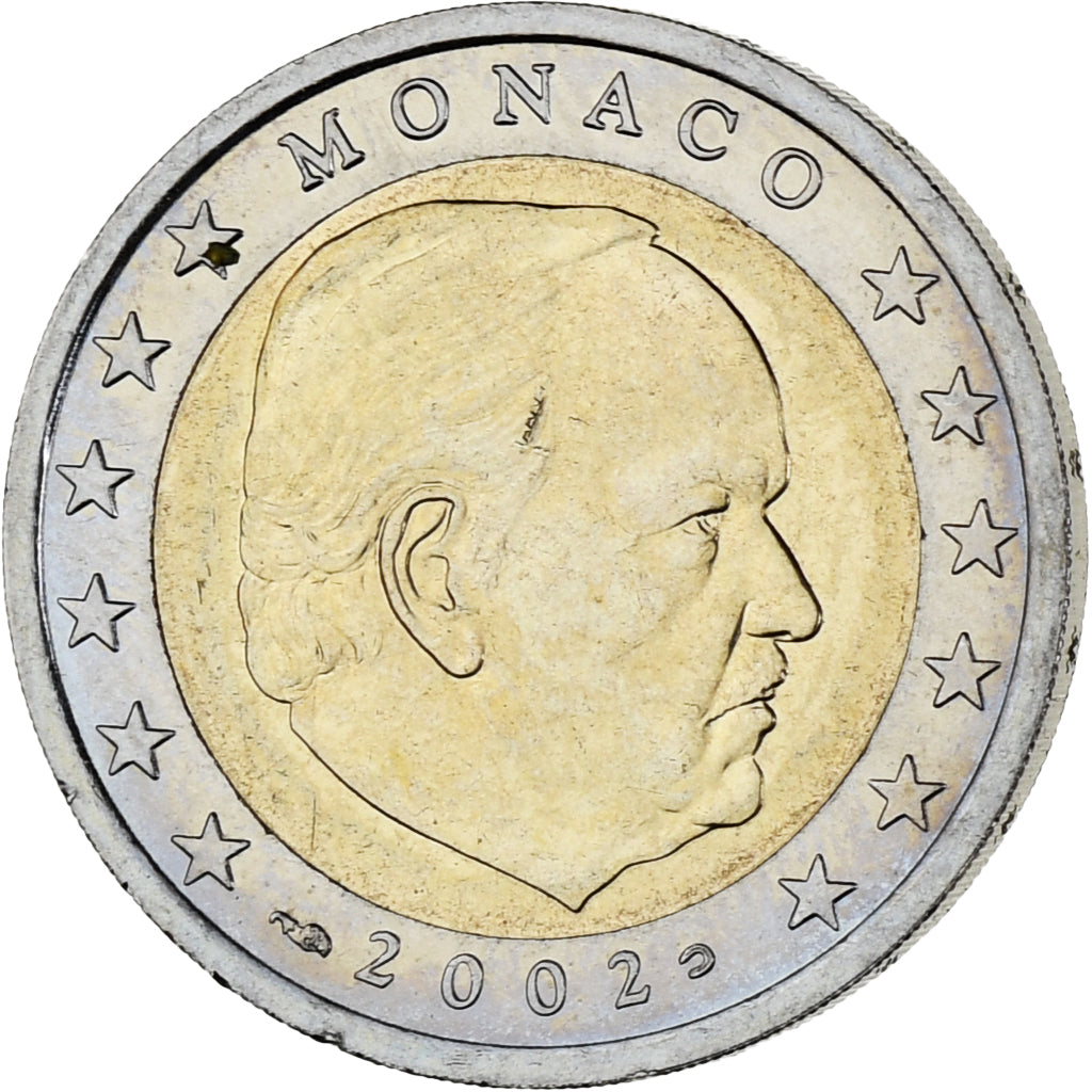 Monaco, Rainier III, 2 Euro, 2002, Paris, MS(63), Bi-Metallic, Gadoury:MC179