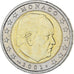Monaco, Rainier III, 2 Euro, 2001, Paris, MS(63), Bi-Metallic