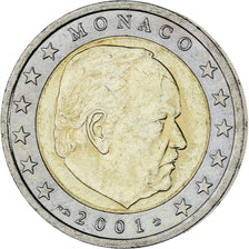 Monaco, Rainier III, 2 Euro, 2001, Paris, MS(63), Bi-Metallic