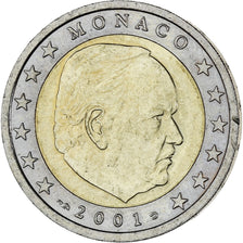 Monaco, Rainier III, 2 Euro, 2001, Paris, MS(63), Bi-Metallic