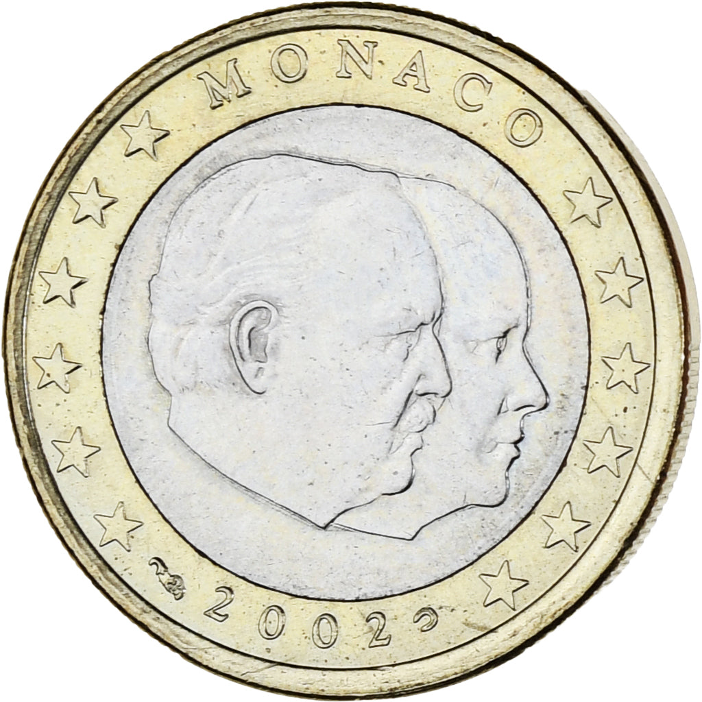 Monaco, Rainier III, Euro, 2002, Paris, MS(63), Bi-Metallic, Gadoury:MC178