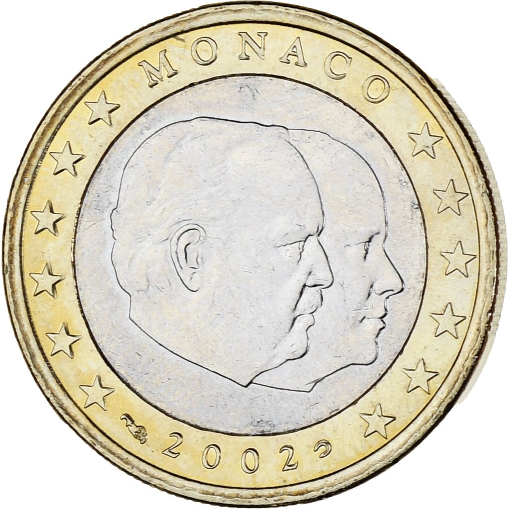 Monaco, Rainier III, Euro, 2002, Paris, MS(63), Bi-Metallic, Gadoury:MC178