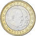 Monaco, Rainier III, Euro, 2002, Paris, MS(63), Bi-Metallic, Gadoury:MC178