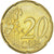 Monaco, Rainier III, 20 Euro Cent, 2002, Paris, MS(63), Brass, Gadoury:MC176