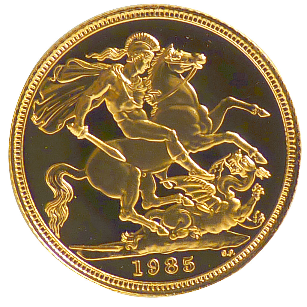 Great Britain, 1 Sovereign, 1985, London, KM #943, MS(65-70), Gold, 7.99
