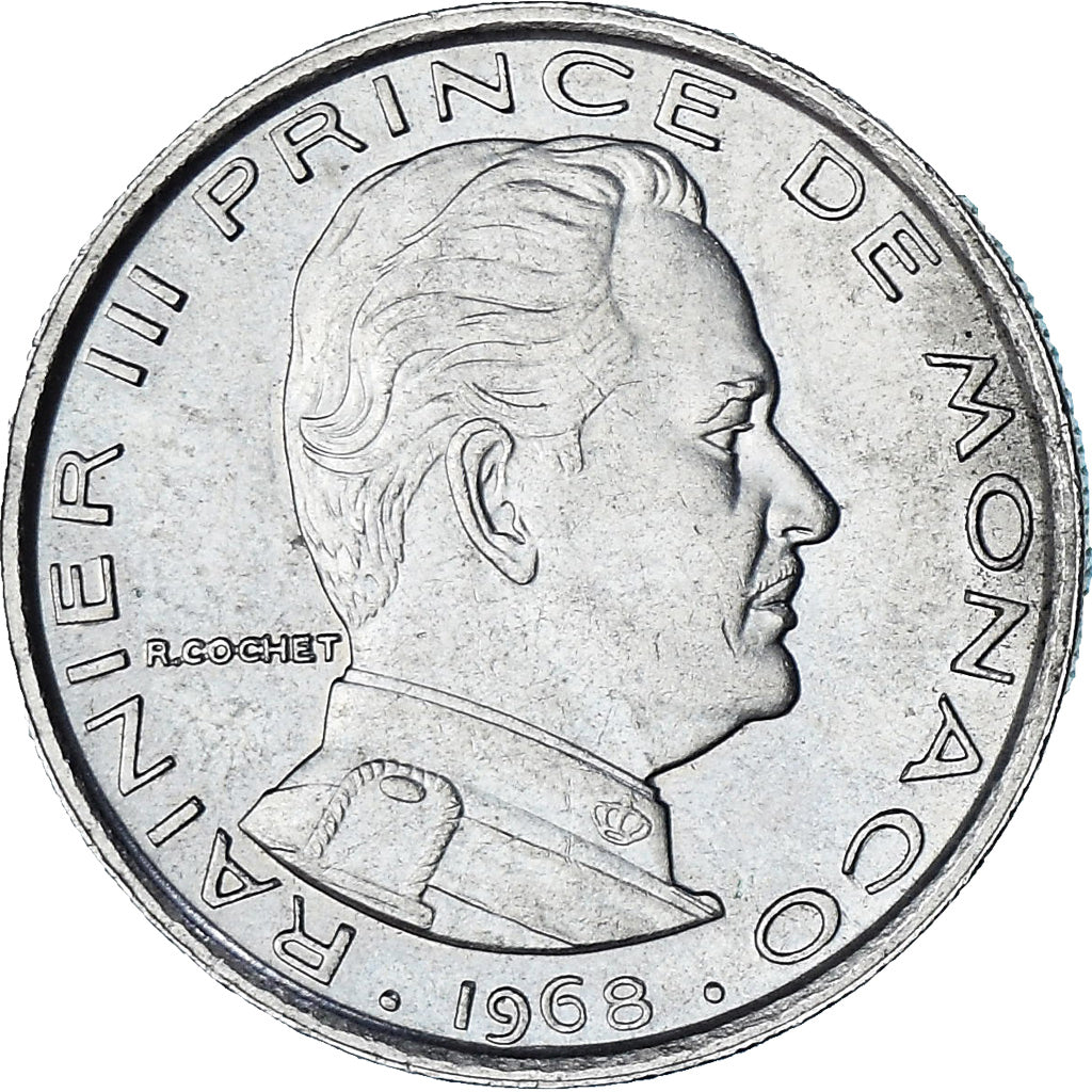 Monaco, Rainier III, Franc, 1968, PR, Nickel, KM:140, Gadoury:MC 150