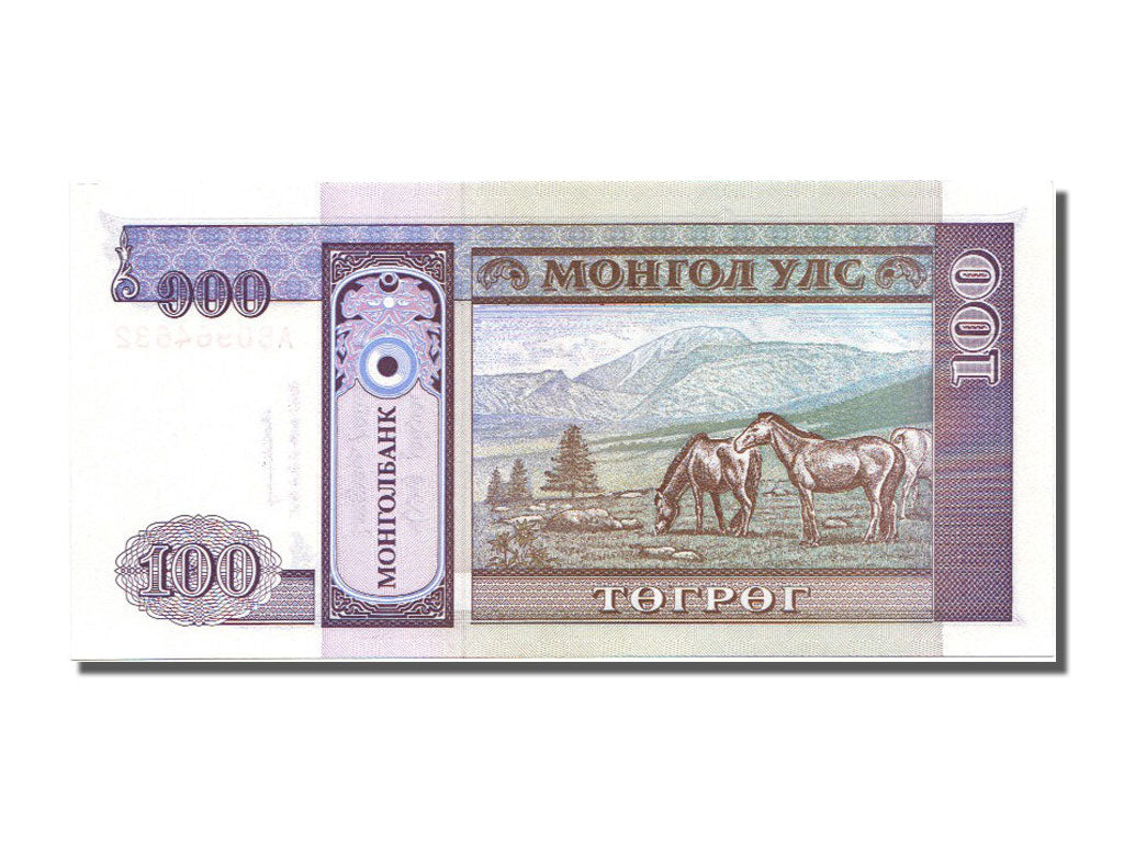Billet, Mongolie, 100 Tugrik, 2000, NEUF