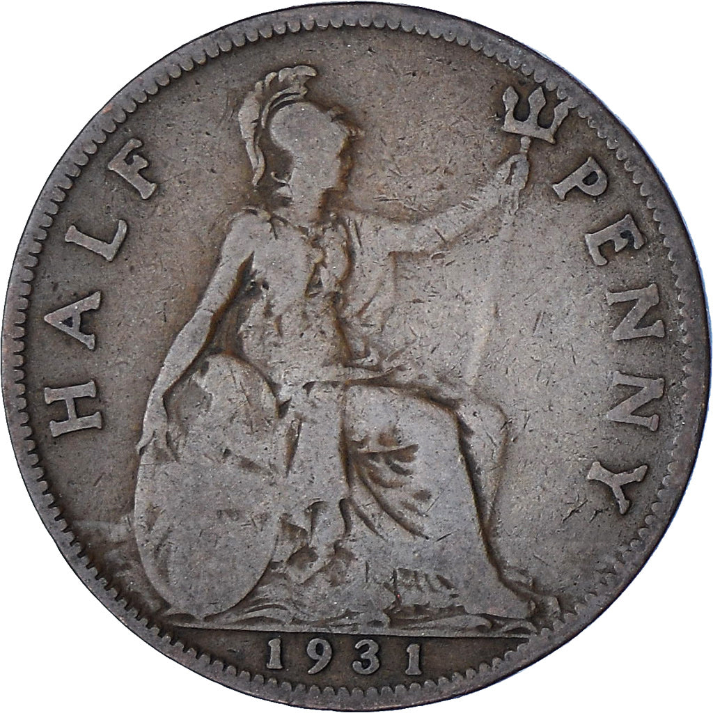 Großbritannien, George V, 1/2 Penny, 1931, S+, Bronze, KM:837
