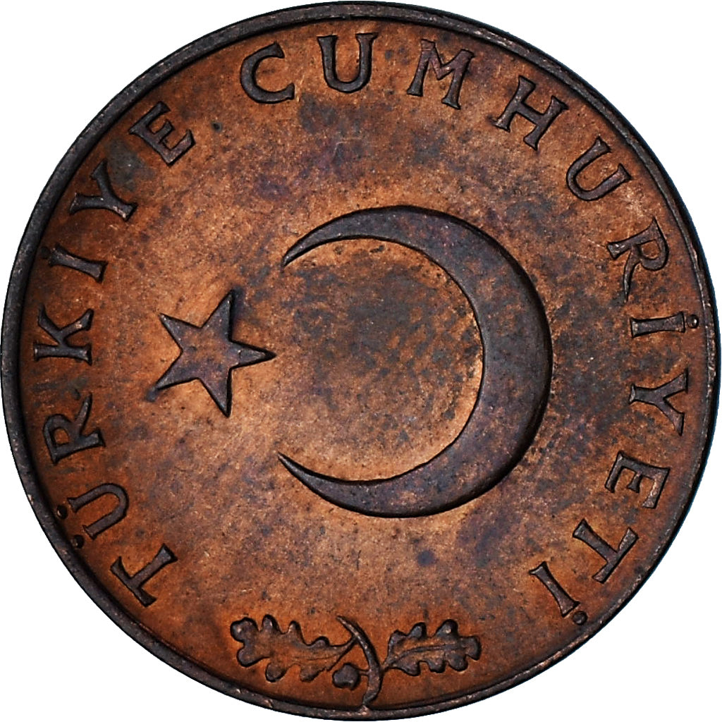 Turkije, 10 Kurus, 1970, ZF, Bronzen, KM:891.2