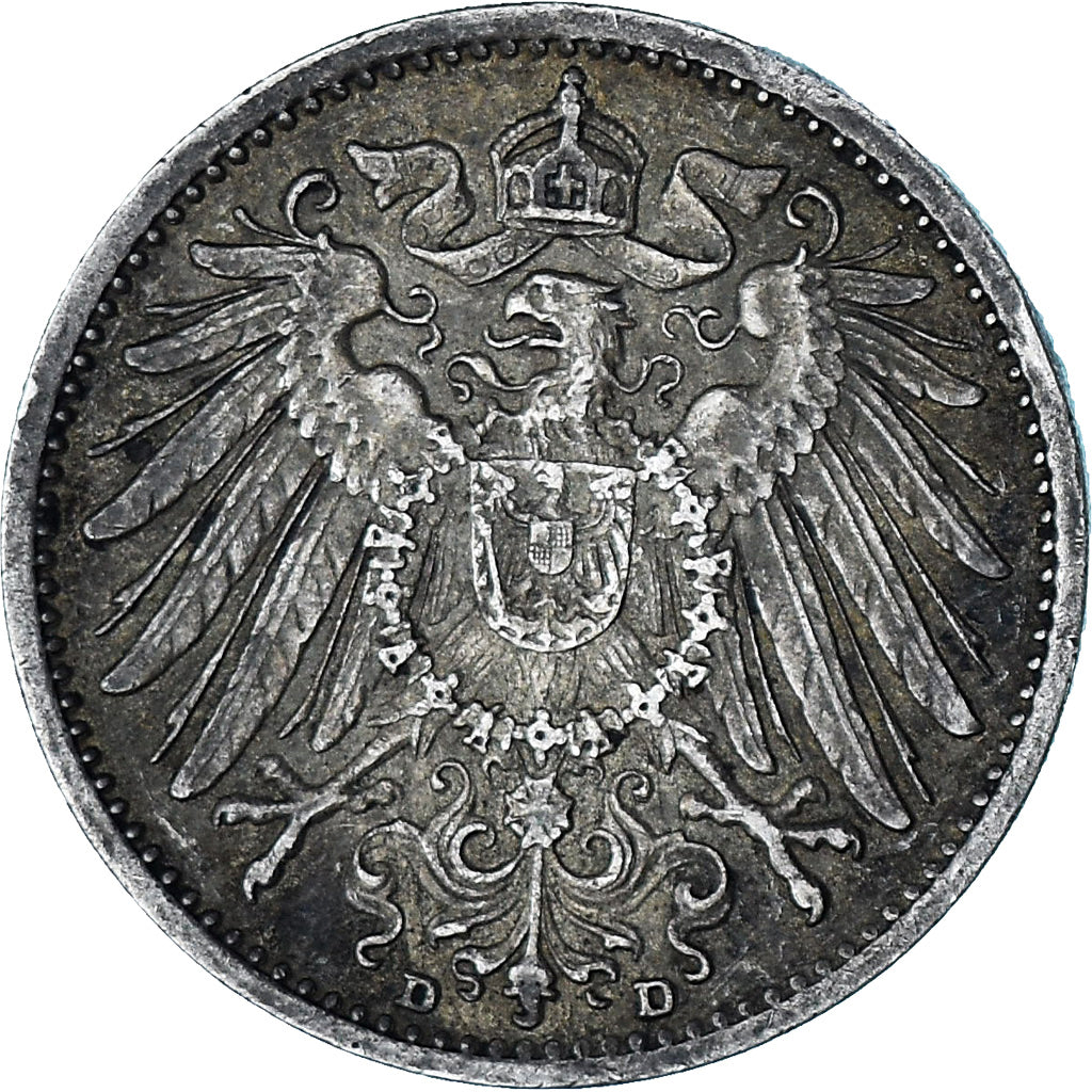 GERMANY - EMPIRE, Wilhelm II, Mark, 1914, Munich, EF(40-45), Silver, KM:14