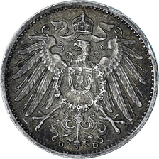 GERMANY - EMPIRE, Wilhelm II, Mark, 1914, Munich, EF(40-45), Silver, KM:14