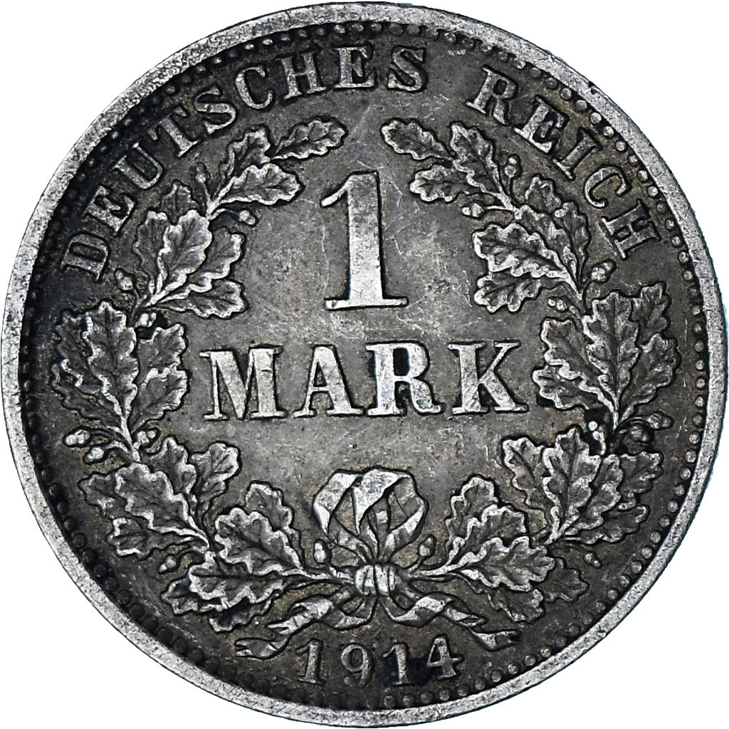 GERMANY - EMPIRE, Wilhelm II, Mark, 1914, Munich, EF(40-45), Silver, KM:14
