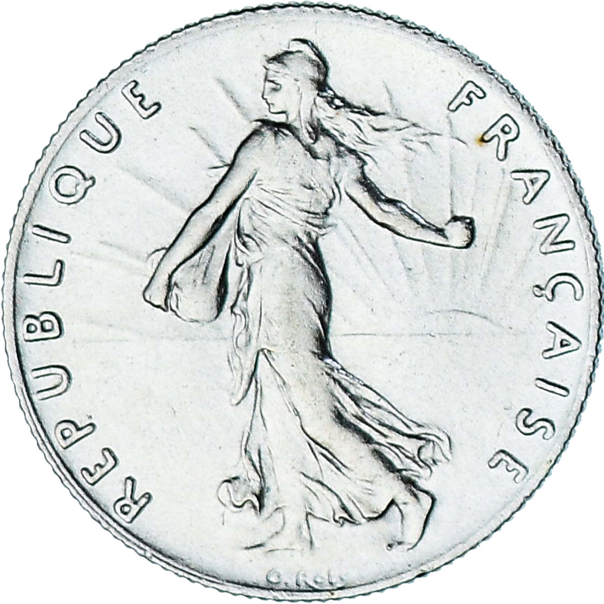 France, Semeuse, 50 Centimes, 1917, Paris, MS(63), Silver, KM:854, Gadoury:420