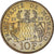 Monaco, Rainier III, 10 Francs, 1989, MS(63), Nikiel-Aluminium-Brąz, KM:162