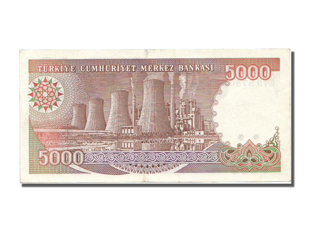 Turquie, 5000 Lira type 1984-97