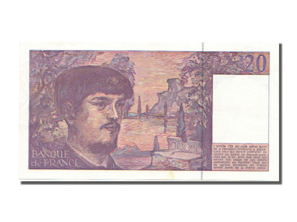 France, 20 Francs, 20 F 1980-1997 ''Debussy'', 1992, KM #151f, UNC(63), O,...