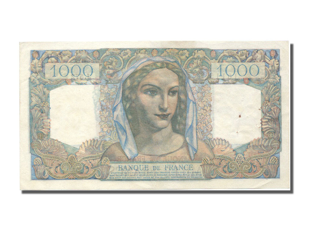 Banknote, France, 1000 Francs, 1 000 F 1945-1950 ''Minerve et Hercule'', 1949