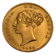 Victoria, Grande-Bretagne, ½ Souverain Type Ecusson, 1841, PCGS MS63