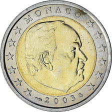 Monaco, Rainier III, 2 Euro, 2003, Paris, AU(55-58), Bi-Metallic, Gadoury:MC179