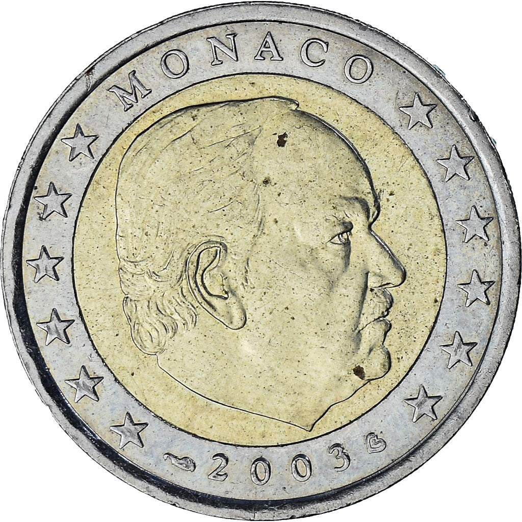 Monaco, Rainier III, 2 Euro, 2003, Paris, AU(50-53), Bi-Metallic, Gadoury:MC179