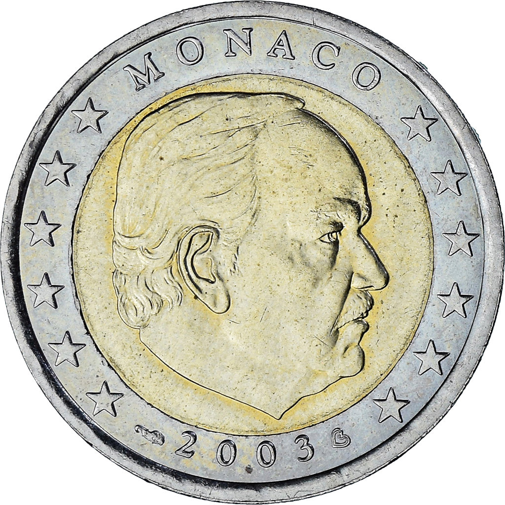Monaco, Rainier III, 2 Euro, 2003, Paris, MS(63), Bi-Metallic, Gadoury:MC179