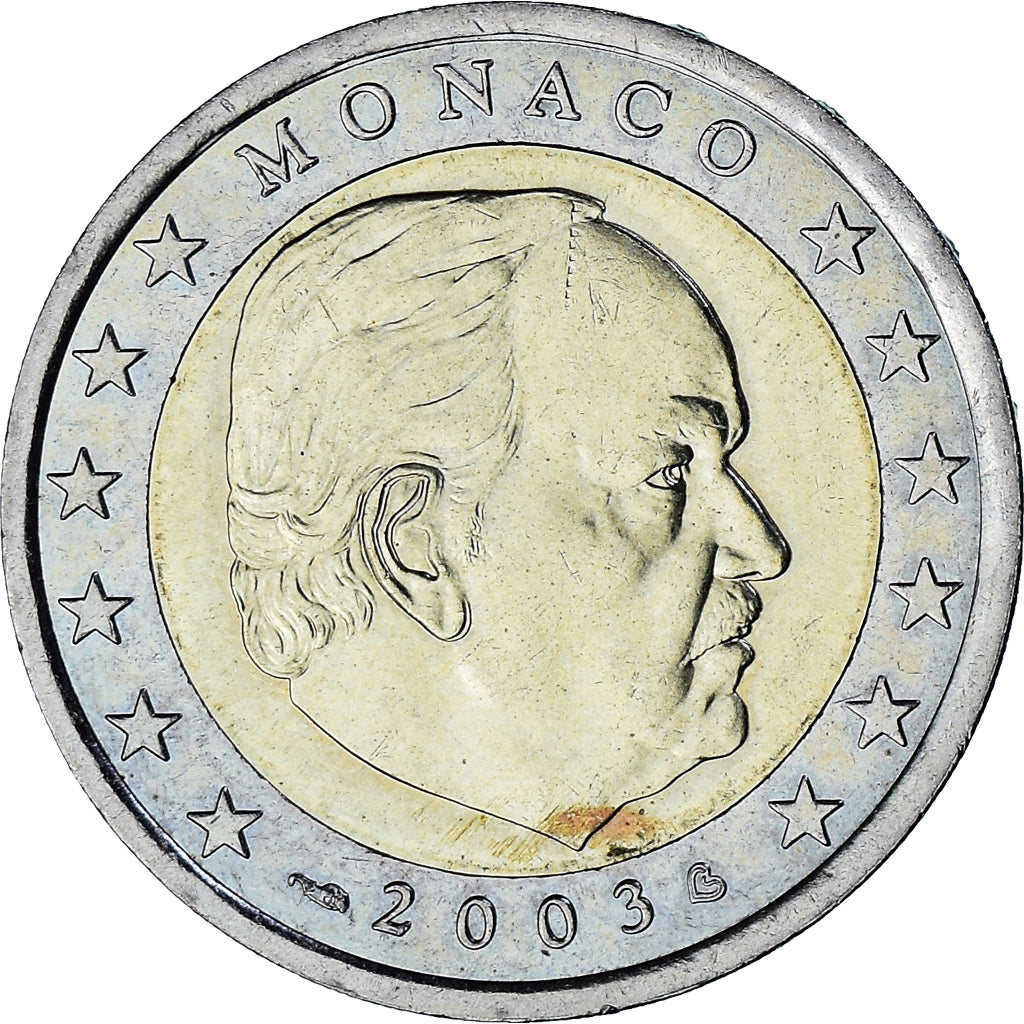 Monaco, Rainier III, 2 Euro, 2003, Paris, AU(50-53), Bi-Metallic, Gadoury:MC179