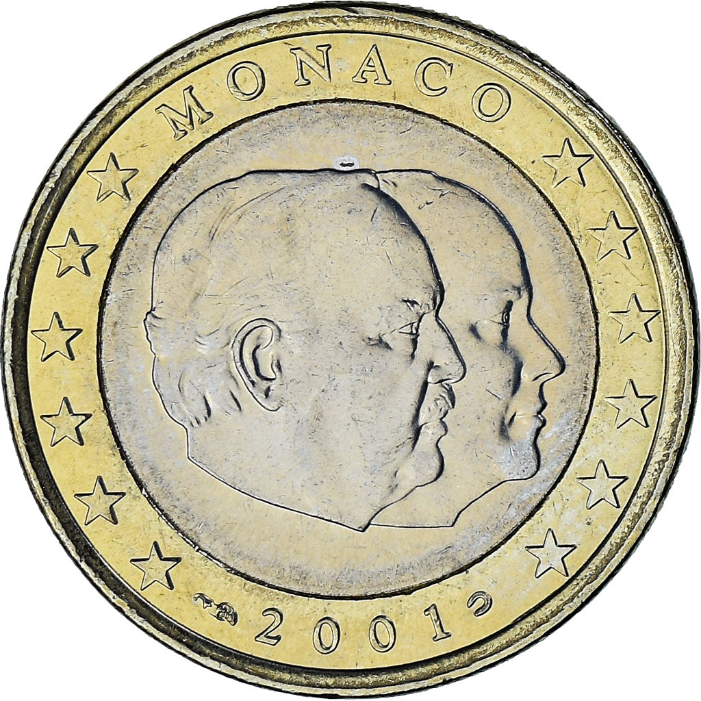 Monaco, Rainier III, Euro, 2001, Paris, AU(50-53), Bi-Metallic, Gadoury:MC178