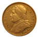 STATI ITALIANI, PAPAL STATES, Pius IX, 20 Lire, 1868, Roma, BB+, Oro, KM:1382.4