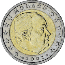 Monaco, Rainier III, 2 Euro, 2001, Paris, AU(55-58), Bi-Metallic, Gadoury:MC179