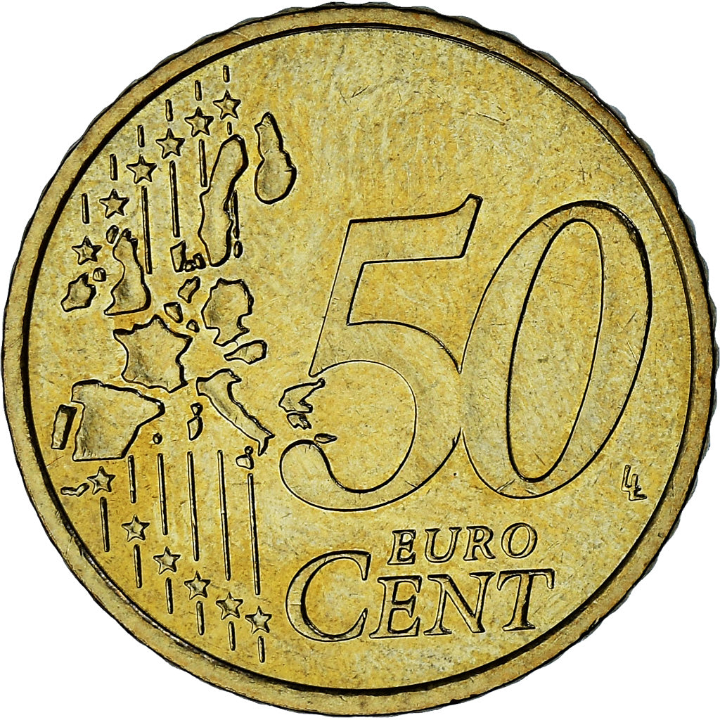 Monaco, Rainier III, 50 Euro Cent, 2001, Paris, AU(55-58), Brass, Gadoury:MC177