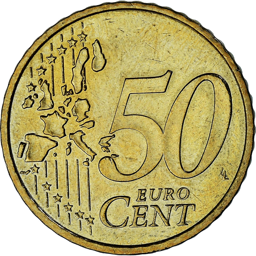 Monaco, Rainier III, 50 Euro Cent, 2001, Paris, AU(55-58), Brass, Gadoury:MC177