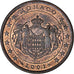 Monaco, Rainier III, 5 Euro Cent, 2001, Paris, EF(40-45), Copper Plated Steel