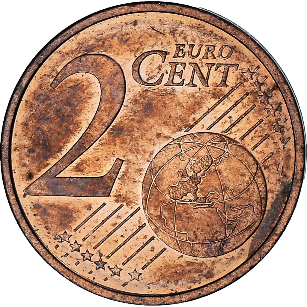 Monaco, Rainier III, 2 Euro Cent, 2001, Paris, AU(55-58), Copper Plated Steel