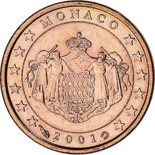 Monaco, Rainier III, Euro Cent, 2001, Paris, MS(63), Copper Plated Steel