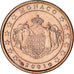 Monaco, Rainier III, Euro Cent, 2001, Paris, MS(63), Copper Plated Steel