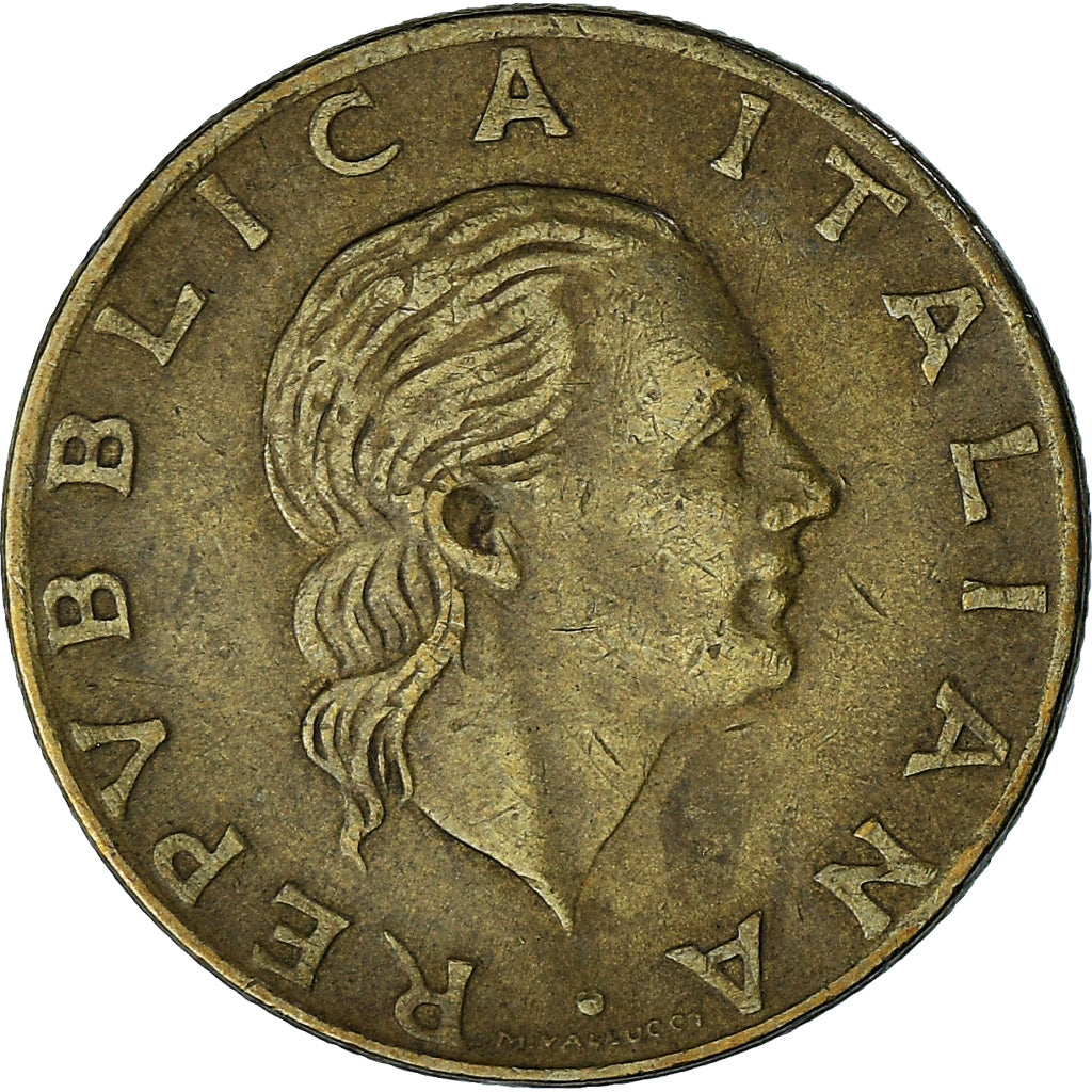 Italia, 200 Lire, 1979, Rome, Aluminio - bronce, MBC, KM:105