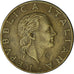 Italia, 200 Lire, 1979, Rome, Aluminio - bronce, MBC, KM:105