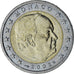 Monaco, Rainier III, 2 Euro, 2002, Paris, AU(55-58), Bi-Metallic, Gadoury:MC179