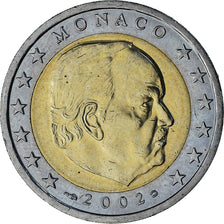 Monaco, Rainier III, 2 Euro, 2002, Paris, AU(55-58), Bi-Metallic, Gadoury:MC179