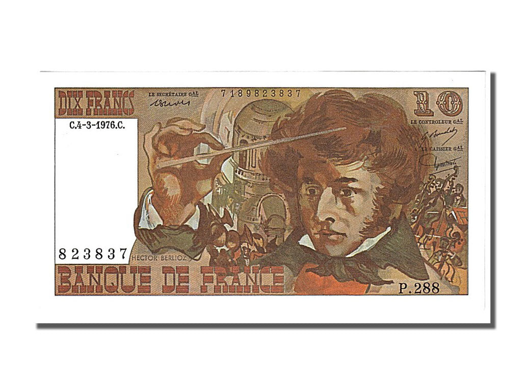Billet, France, 10 Francs, 10 F 1972-1978 ''Berlioz'', 1976, 1976-03-04, NEUF