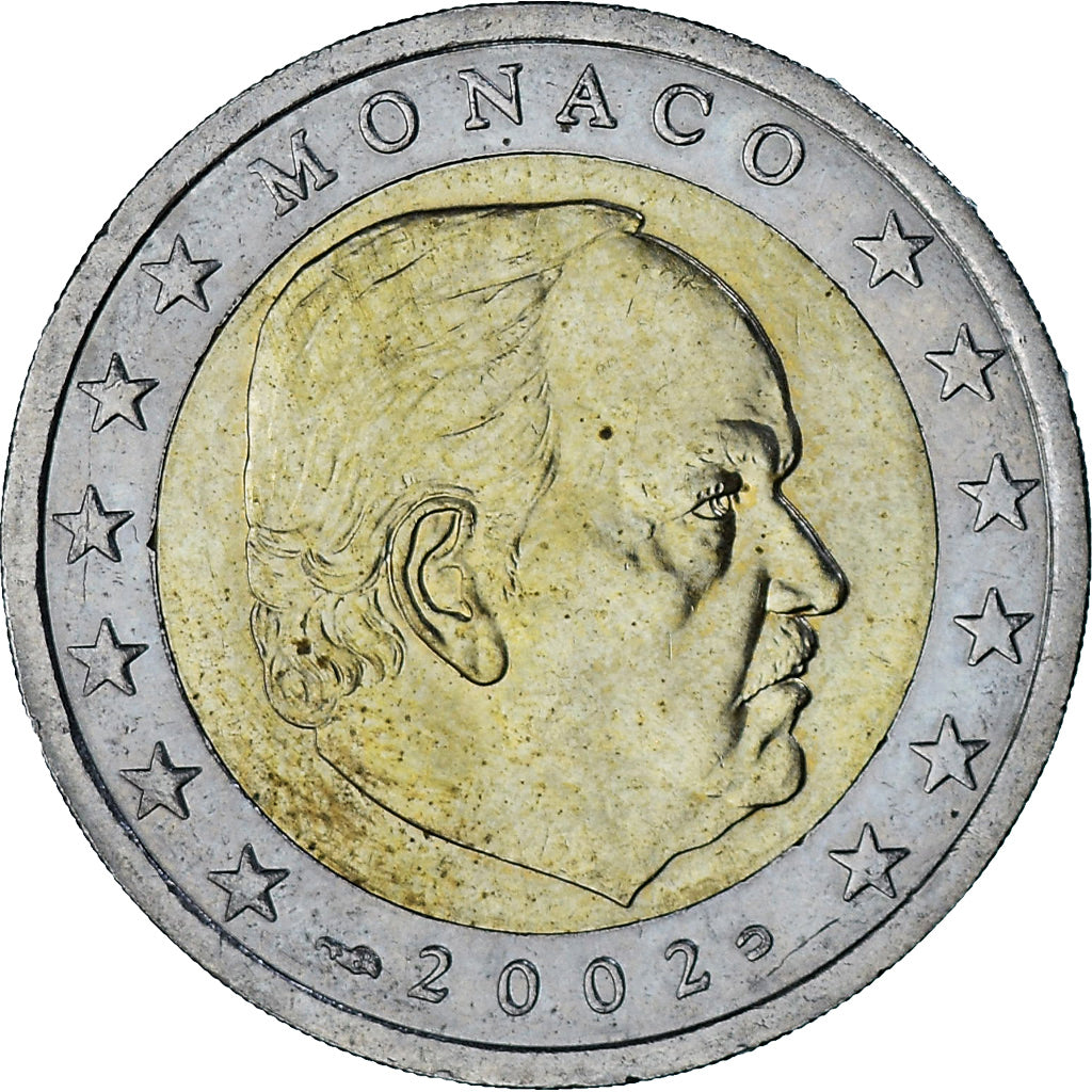 Monaco, Rainier III, 2 Euro, 2002, Paris, SS, Bi-Metallic, Gadoury:MC179, KM:174